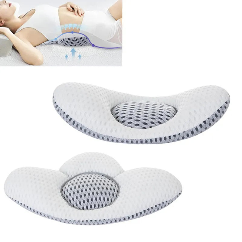 Pregnant Women Pillow 3D Waist Buckwheat Sleep Pillow Bed Back Pillow Lumbar Support Lumbar for Home Prevent Muscle Strain