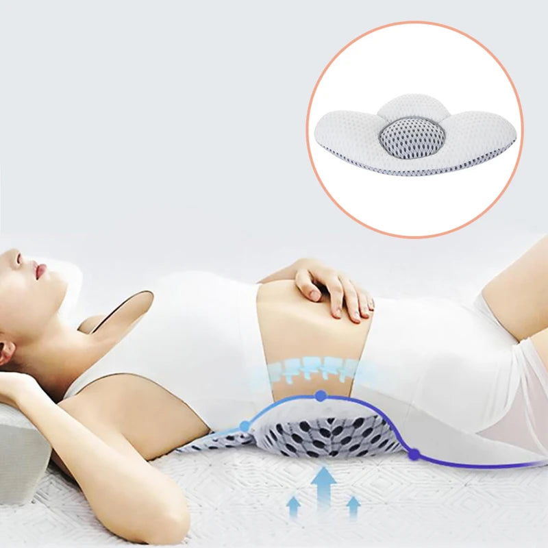 Pregnant Women Pillow 3D Waist Buckwheat Sleep Pillow Bed Back Pillow Lumbar Support Lumbar for Home Prevent Muscle Strain