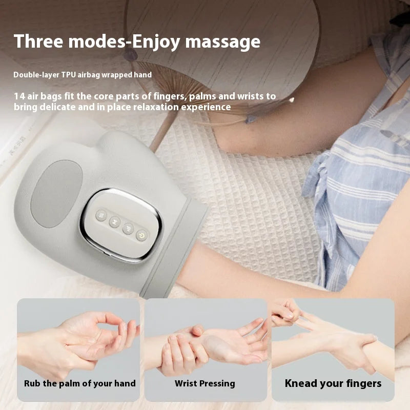 New Electric Hand Massager with Constant Temperature Hot Compress, Finger Joint Kneading, Pushing and Pressing, Hand Massager